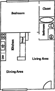 1 Bed / 1 Bath - 615 Sq.Ft.*
